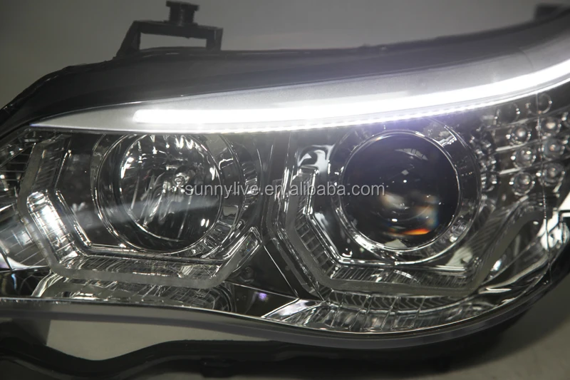 2003-2007  Year E60 523i 525i 530i  LED  Head Light JY Chrome Housing