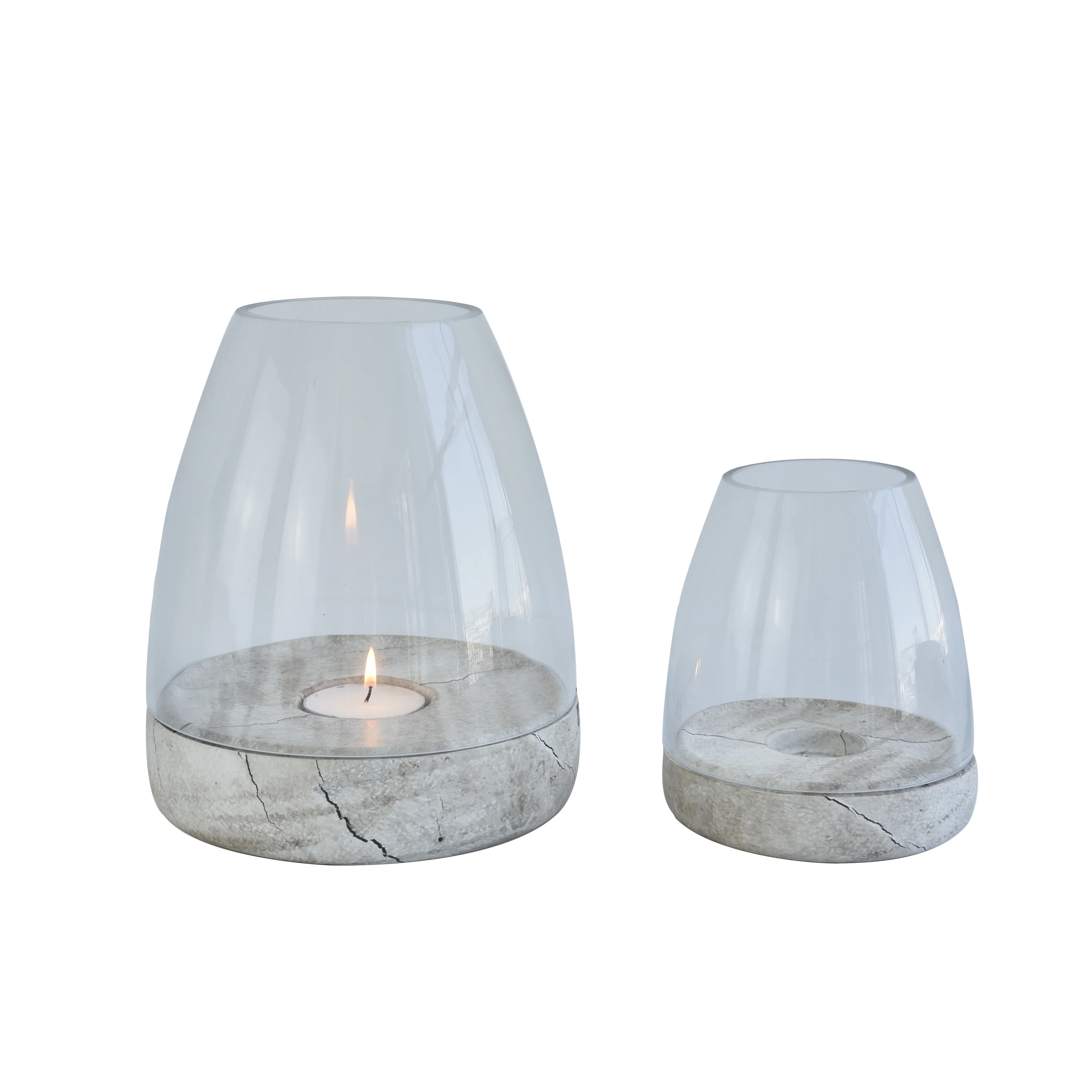 Graceful Marble Pattern Cylinder Home Decorative Ceramic Candle Jar