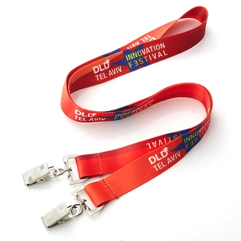 Wholesale Double Clip Custom Polyester Lanyard With Logo No Minimum ...