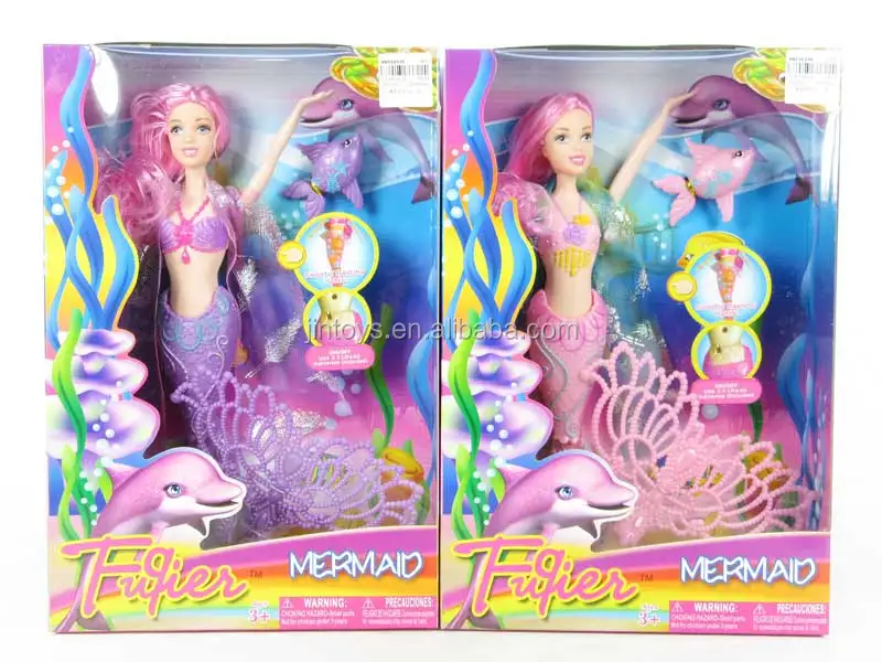 Wholesale Toys 14 Inch Plastic Mermaid Doll Swimming Little Mermaid