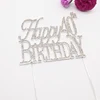 Large size 40th 50th 60th 70th 80th birthday party cake accessory happy birthday monogram cake topper
