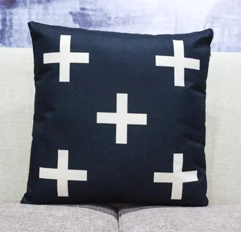 Best Quality Plain Black White Geometric Pattern Cushion Cover