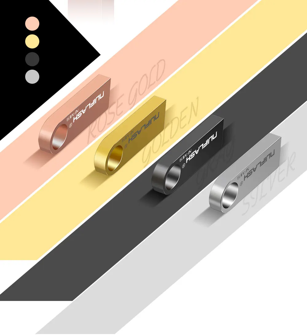 Colorful Custom Promotional Metal USB Key 16GB pendrive 32GB 64gb 4gb usb flash drives 128gb pen drive with key ring - ANKUX.COM