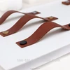 Genuine Leather Door Knob Drawer Pulls