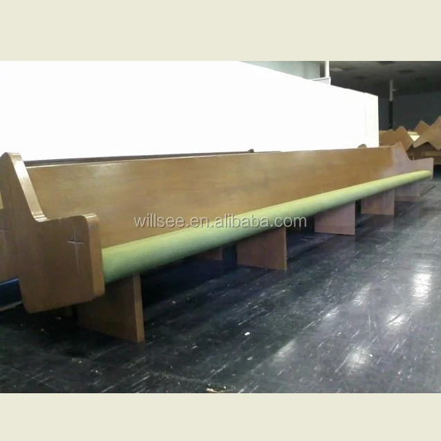 Ch B071 Long Wooden Church Pew Benches Chairs With Seat Cushion