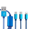 Three in One USB Charger Cable 3 in 1 Multi Use Mobile Phone Charging Data Cable Line for Iphone