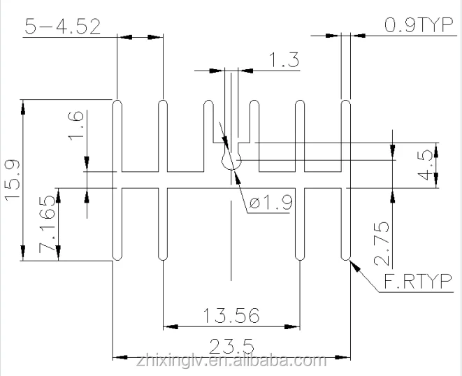 6000 Series Grade And According To The Drawing Shape Aluminium Extruded