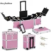large personalized custom compact makeup set cases rolling