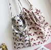 Hot product New York Cotton Shopping packing Bags oem cotton makeup bags with colored cotton rope