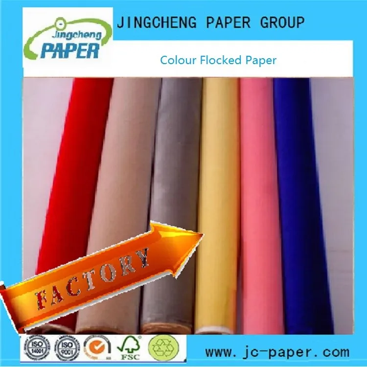 Colour Velvet Flocked Coated Wrapping Paper Buy Velvet Flocked Paper