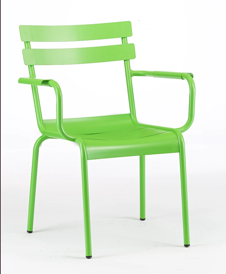 Hot Selling Durable Stable Aluminum Dining  With Arm coffee chair