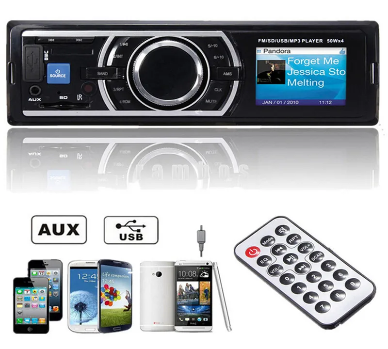 12v Car Kit Sd Fm Usb Mp3 Player Audio Stereo In Dash Aux Car Radio