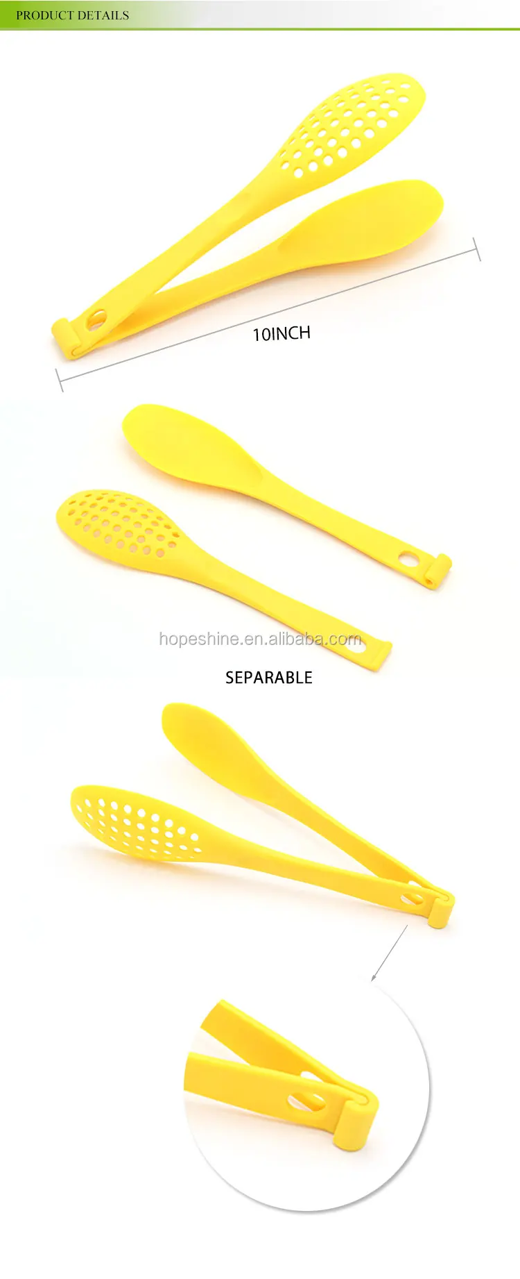 Separable Nylon Plastic Kitchen Food Tongs.jpg