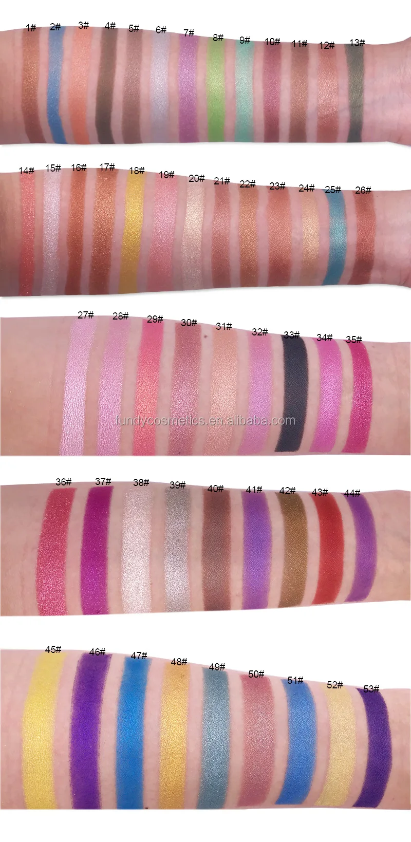 Hot sales 159 colors 22mm square single eyeshadow private label single pan eyeshadow