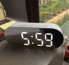 Oval LED Mirror Digital Clock With Usb Port