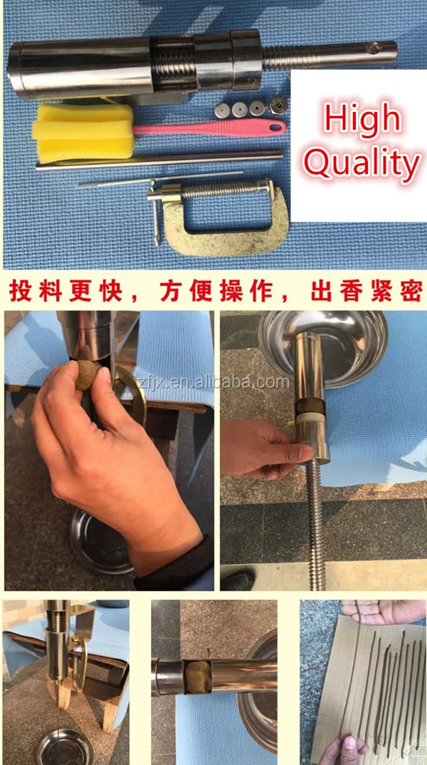 Natural Manual Hand Operate Backflow Stick Incense Extruder Making