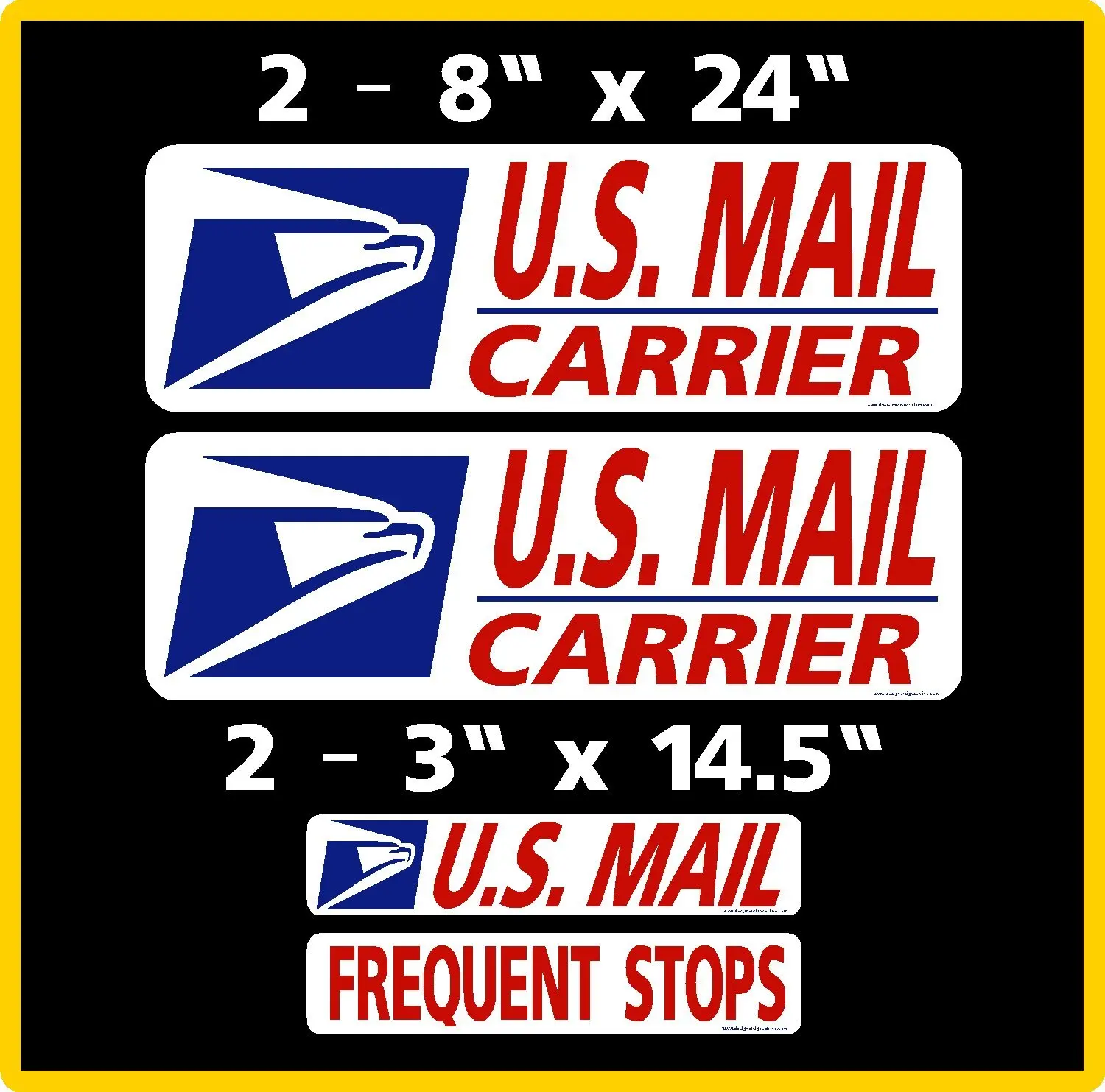 6/"X12/" 2 U.S Mail Delivery Magnetic Sign Rural Delivery Carrier Magnet USPS