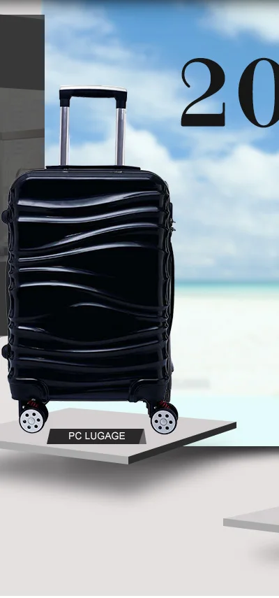 Cabine Taille 4 roues spinner bagage à main bagage à main SOFT Valise Sac Bleu
