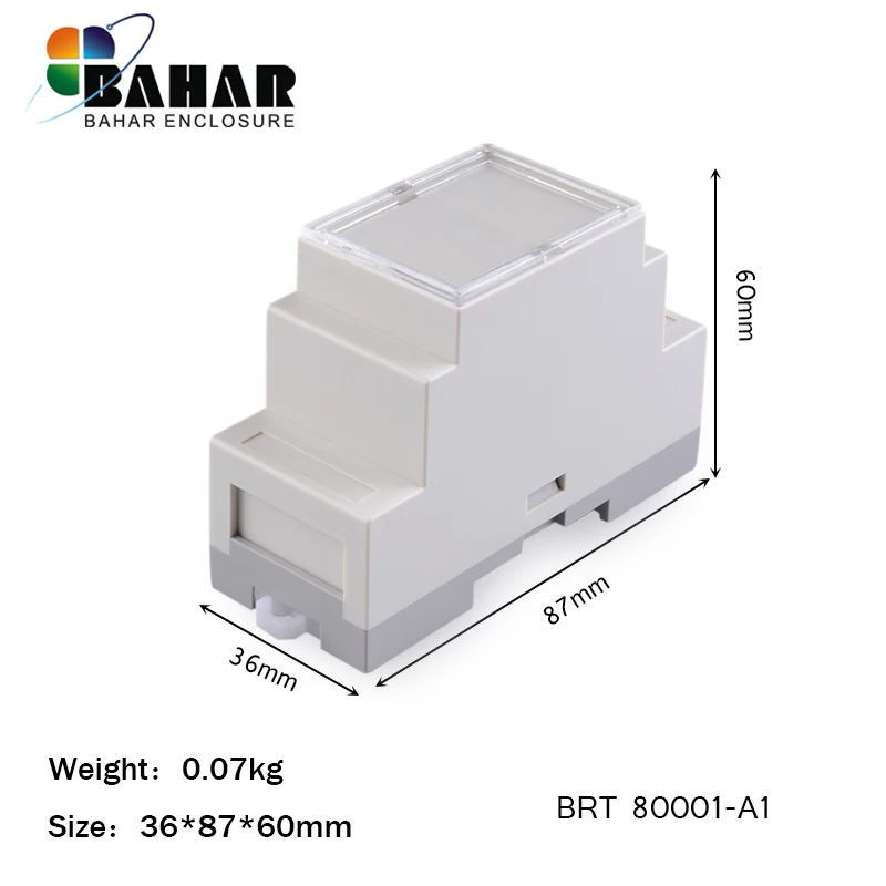 Bahar Flame retardant plastic material  industry control enclosure 36mm*87mm*60mm BRT8001