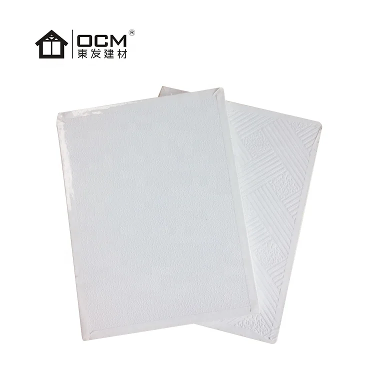 Suspended White Vinyl Smooth Ceiling Tiles 1195 595 Pvc Gypsum