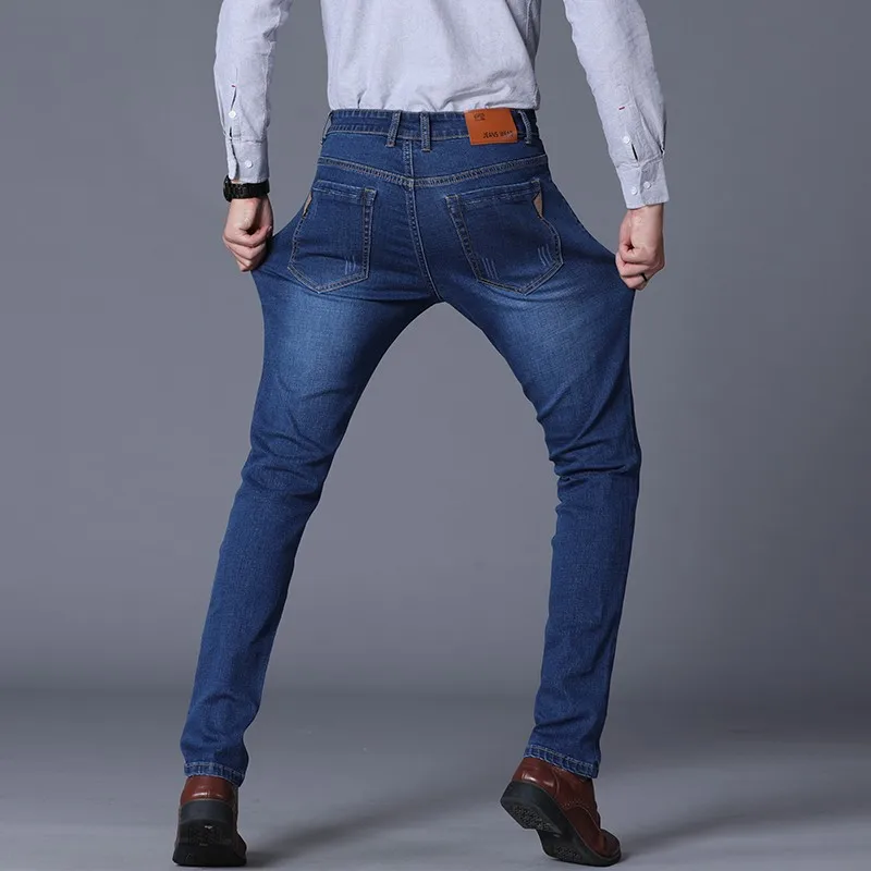 New Fashion Jeans Pants For Men High Quality Blue Rags Jeans Stretch ...