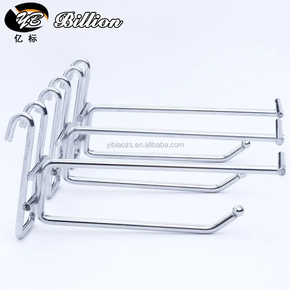 White Black Silver Color Wire Mesh Chrome Hanger Metal Gridwall Goods