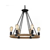 Creative Round Ceiling mounted Hemp Rope Dining Room Chandelier