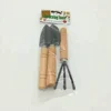 Child garden tools with printing handle, wood handle garden tools, 3pcs garden tool set