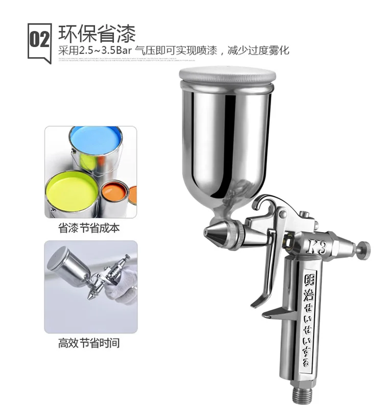 K3 Wall Painting Small Air Spray Gun Small Area Paint Sprayer