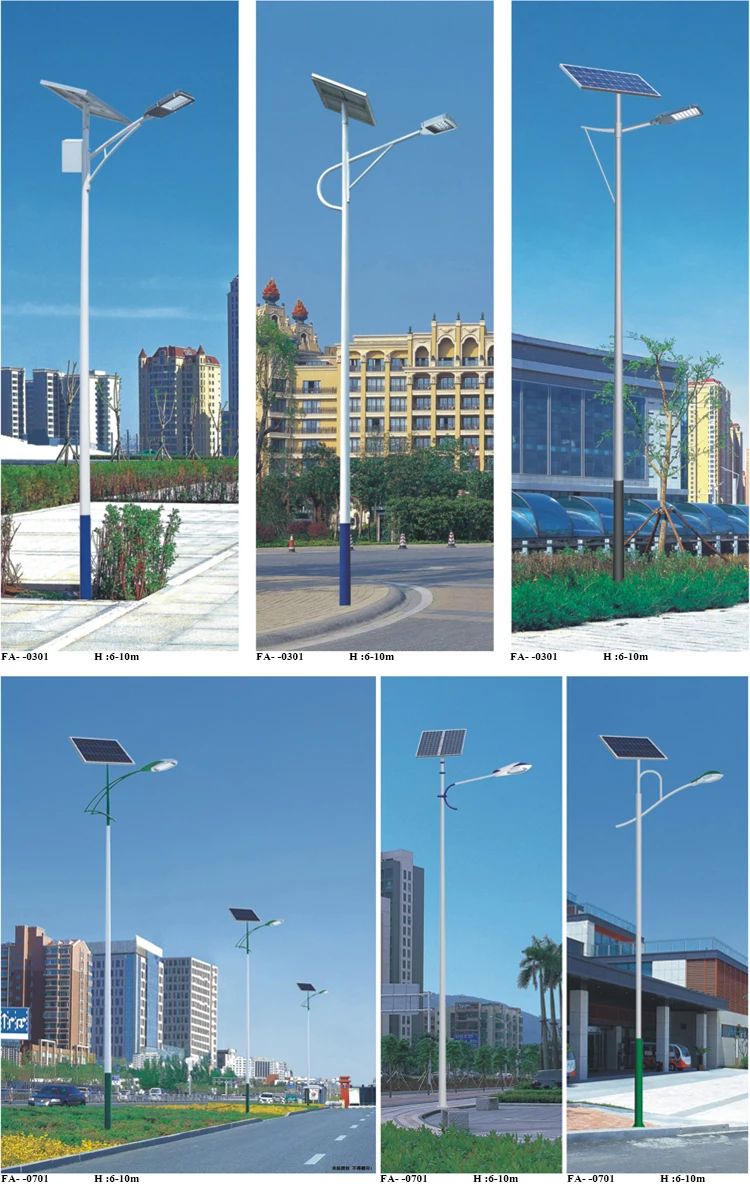 China Factory Custom Ip65 Galvanized 8 - 12m Single Arm Road Pole Parts ...