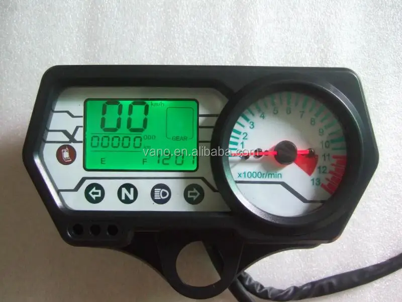 Digital LCD Display Meter CG125 Motorcycle Speedometer