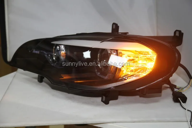 2007-2011 Year For BMW X5 E70 LED Head Light Lamps Black Housing  SN  For Non AFS version
