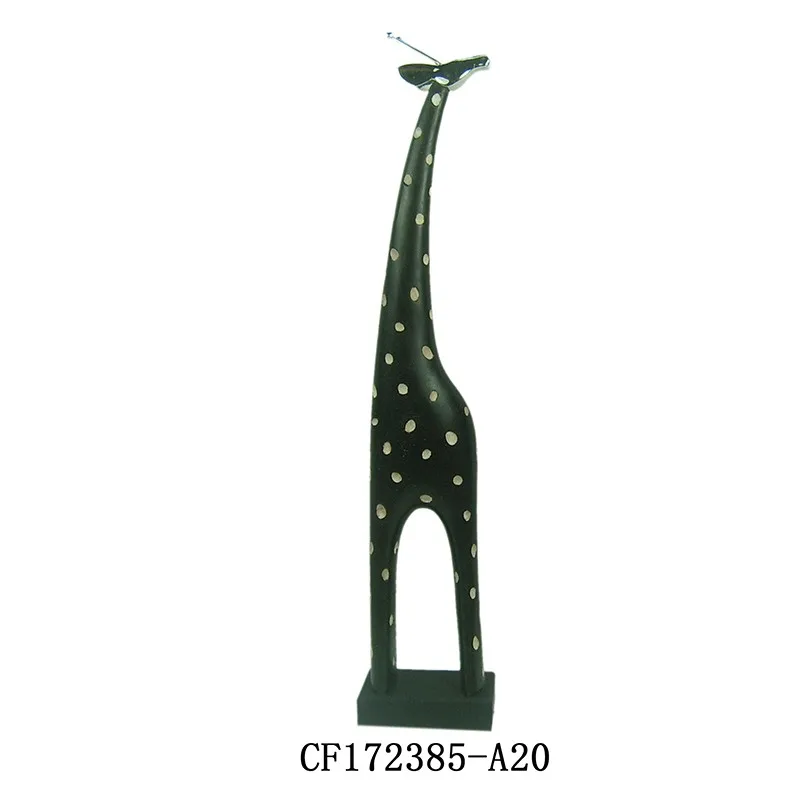 Resin desktop decoration painting finish giraffe statue home decor supplier