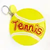 tennis shape Colorful key ring pu zero wallet/coin purse