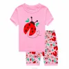 2018 new arrival summer soft nice pink cartoon 100 cotton baby girl pajamas pyjamas kids for 2-7T