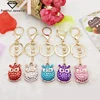 2018 High quality Best Wholesale Price Full Real Animal Owl Style Keyring Big safety alarm key chain