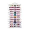 New design wholesale fimo beads bracelets colorful braided bracelet printed cowrie shell charm pendant bracelet