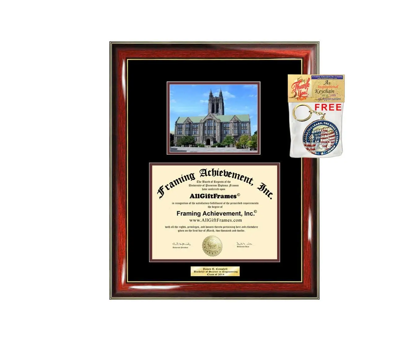 Boston College BC Framed Lithograph Print