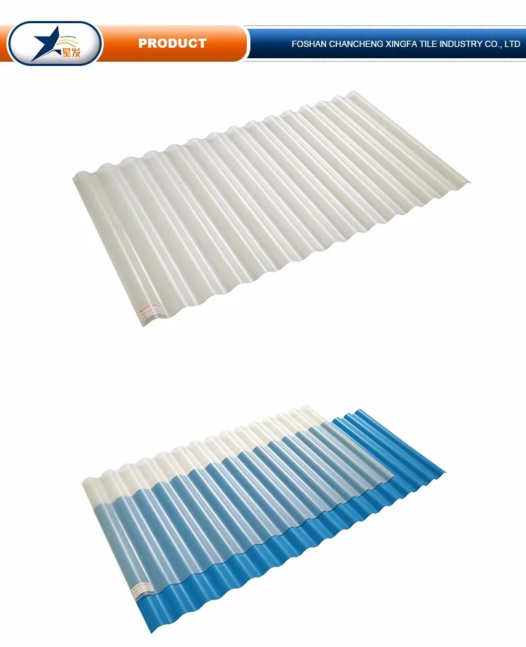 Fire resistance clear corrugate make roof tile