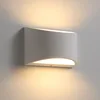 Motel or residential use plaster up and down led wall light fixture