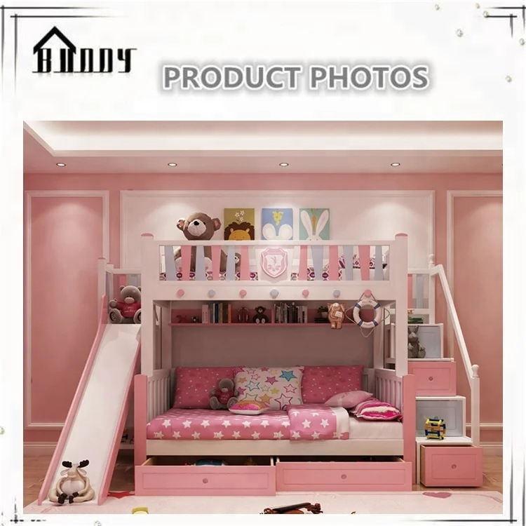 Kids Children Furniture Bed With Stair And Pull Out Kids Children Furniture Bed With Stair And Pull Out
