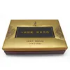 UV Coating Gold Stamping Luxury Fiberboard Gift Boxes with Leather Wrapped Lids