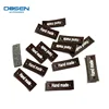 Black Sewing Labels Customized Hot Stamping Pattern Jeans Leather Labels hat label for Handbag Jacket clothing