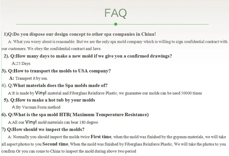 accessory spa durable immersion water fountains plastic hot tub mold fiber hot tub moulding spa bathtub mold