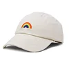 Custom Logo Rainbow Baseball Cap Hat Logo Embroidered Womens Cute Hat Soft Cotton Cap