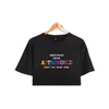 Top sale astroworld t crop top sexy girls short t shirt in astroworld designs cotton printed astrowrld crop top supplier China