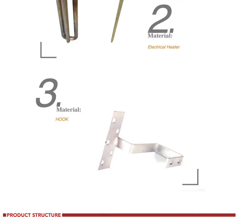 Pressured Copper Coil Solar Water Heater 500 Liter Spare Parts Split