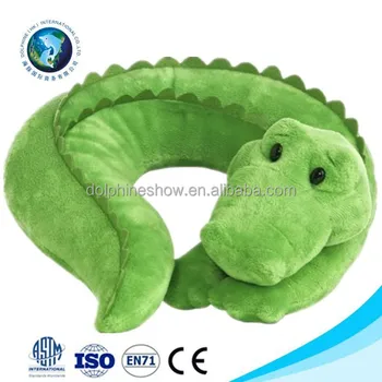Handmade Massage Baby U Shape Neck Pillow Cute Plush Crocodile