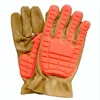 GLOVEMAN oil resistant leather TPR impact resistant heavy duty safety gloves
