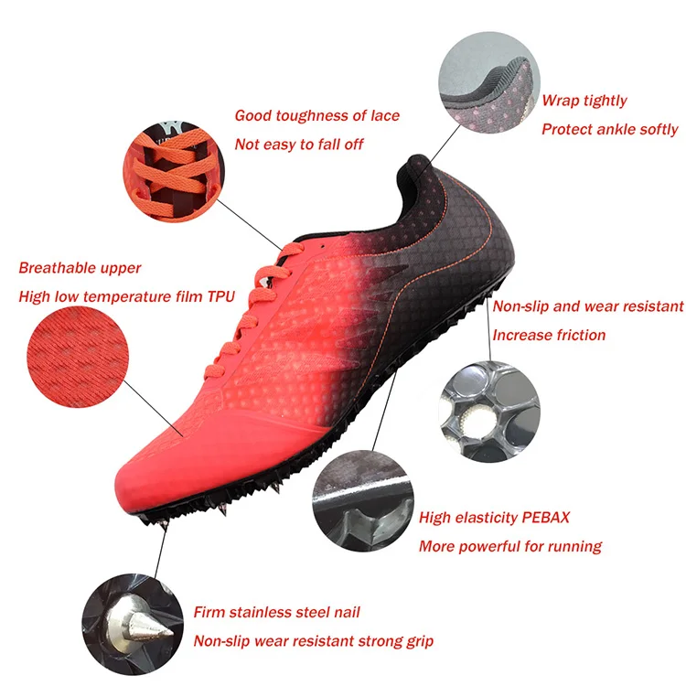 running shoes with removable spikes